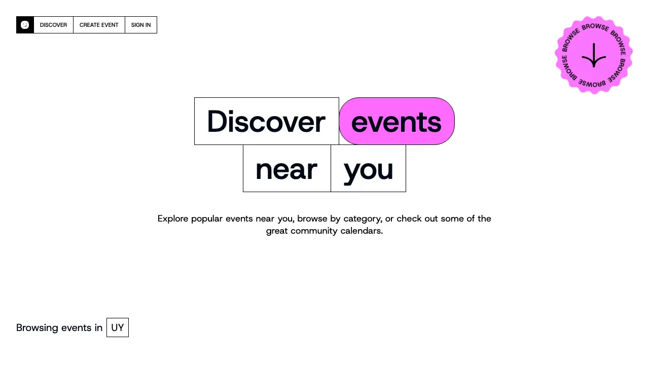 Screenshot of Event Platform Website Template
